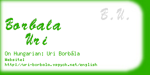 borbala uri business card