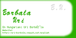 borbala uri business card